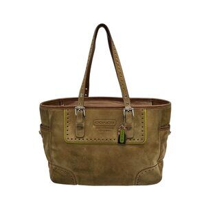Coach Olive Green and Brown Shoulder Bag